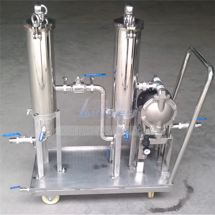 Reusable Water Purification Ss 304 316 Material Single Stainless Water Filter Housing Bag Filter System with Water/Air Pump