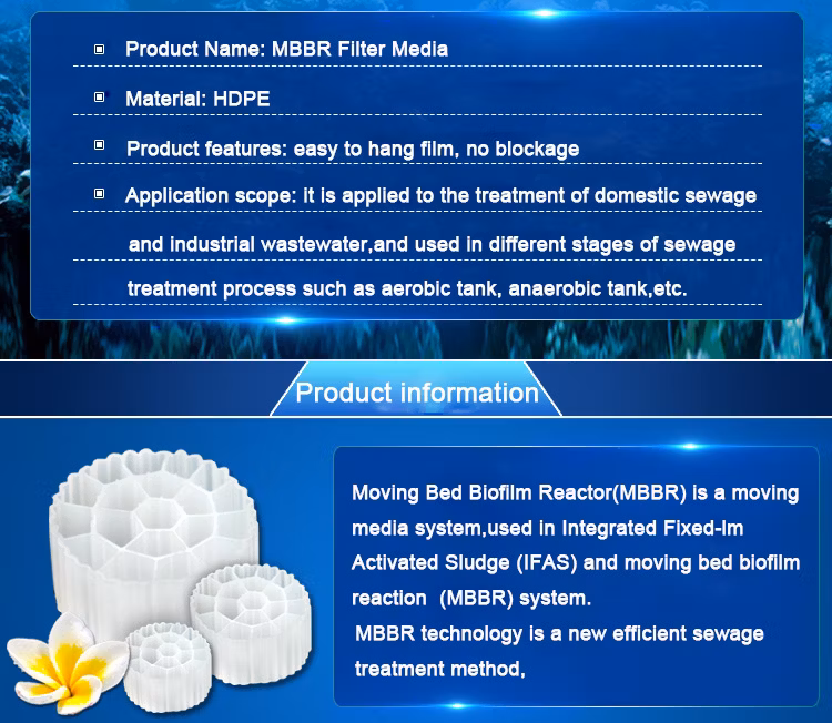 High Efficienty Mbbr Bio Filter Ball Fish Tank Filter Media for Aquarium Water Treatment