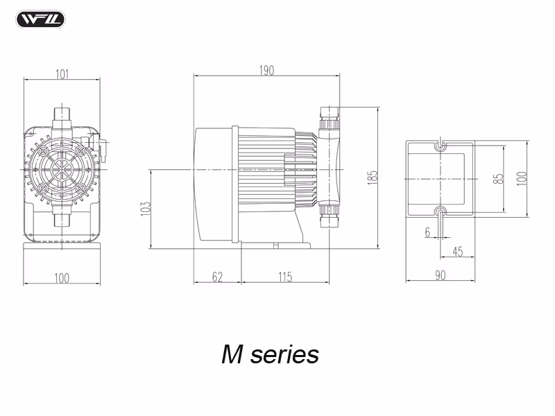 Hot Sale Acid Chemical Liquid Chlorine Metering Dosing Pump for Water Treatment in Factory Price