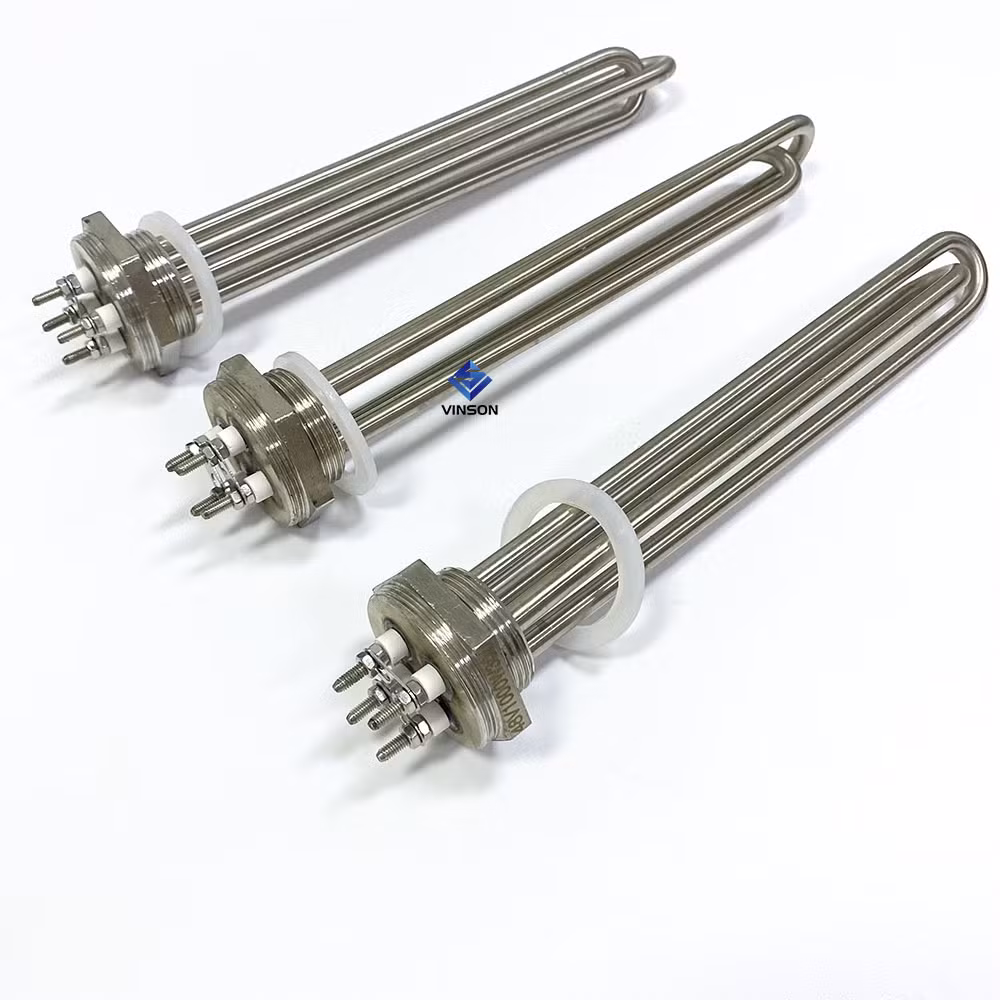 3kw Industrial Flange Heating Element Water Immersion Tubular Heater with Thermostat