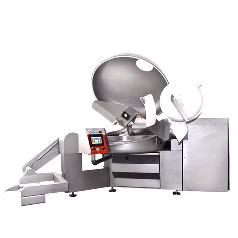 Automatic Vacuum Canned Minced Meat Chopping Dosing Mixer Mixing Meat Bowl Cutter Machine Stainless Steel