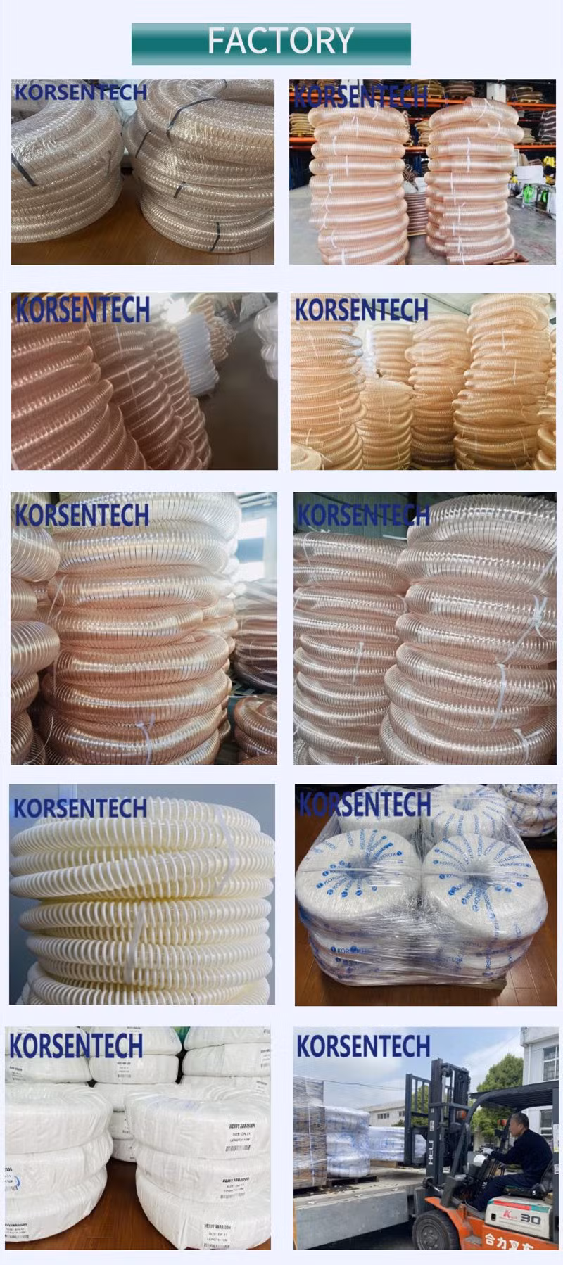 Food Grade PU Tubes Reinforced with Steel, Can Deliver Food, Medicine, Powder, Air