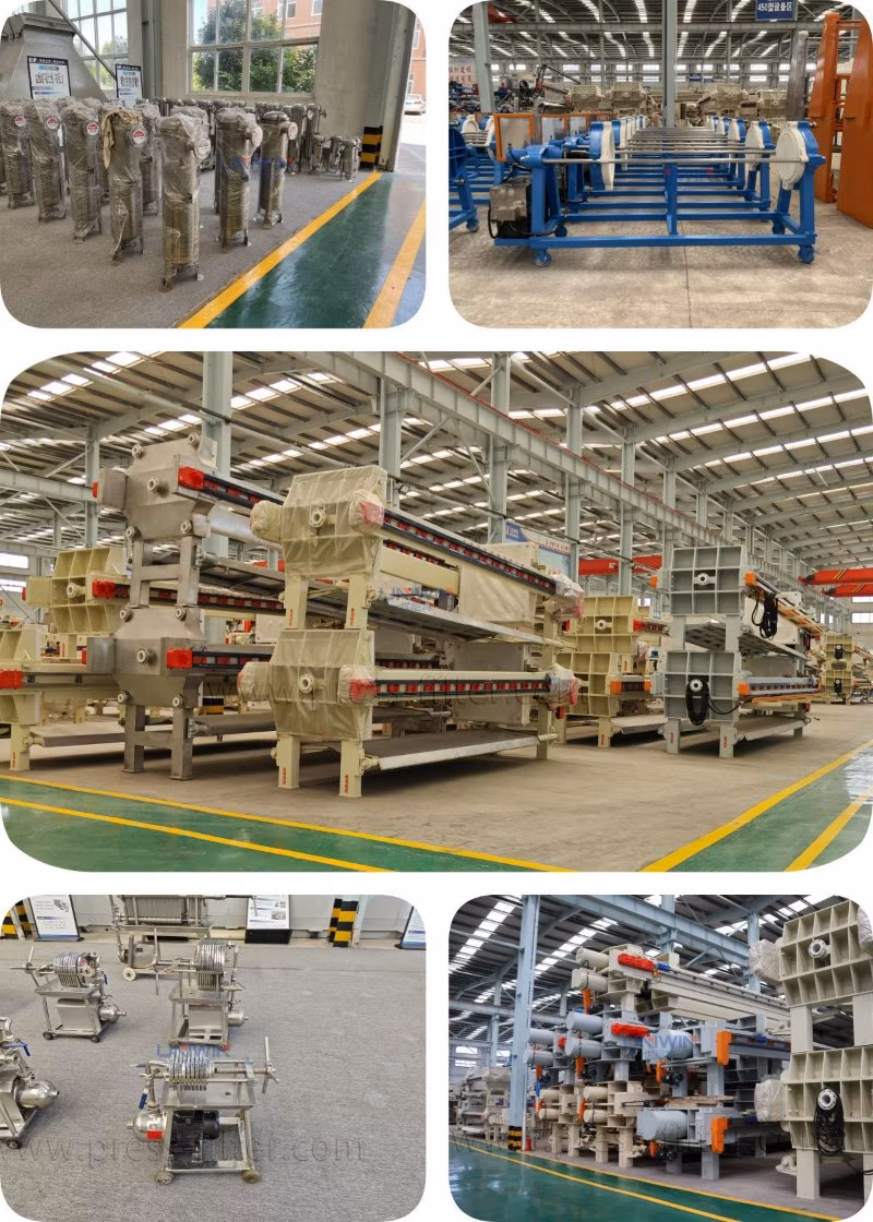 Fully Automatic Stainless Steel Coated Beam Chamber Plate Filter Press for Wastewater Treatment / Industrial Recessed Filter Press / Membrane / Plate and Frame