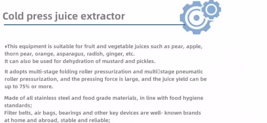 500kg/H Apple Juicer Fruit Juice Belt Press Juicing Machine/Belt Type Juice Extraction Equipment Extractor