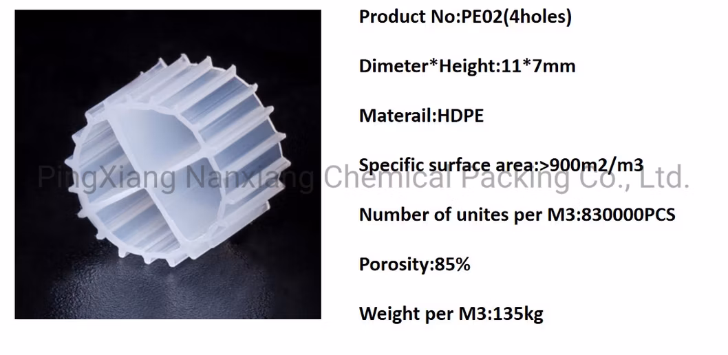 Nanxiang Biological Media Mbbr Media Price Mbbr Bio Filter Media Membrane Biofilm Reactor