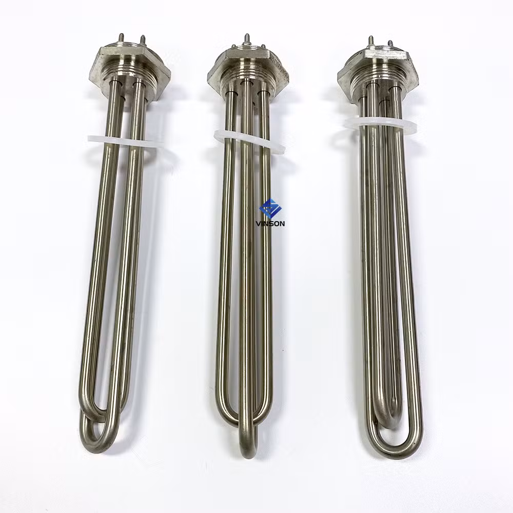 3kw Industrial Flange Heating Element Water Immersion Tubular Heater with Thermostat