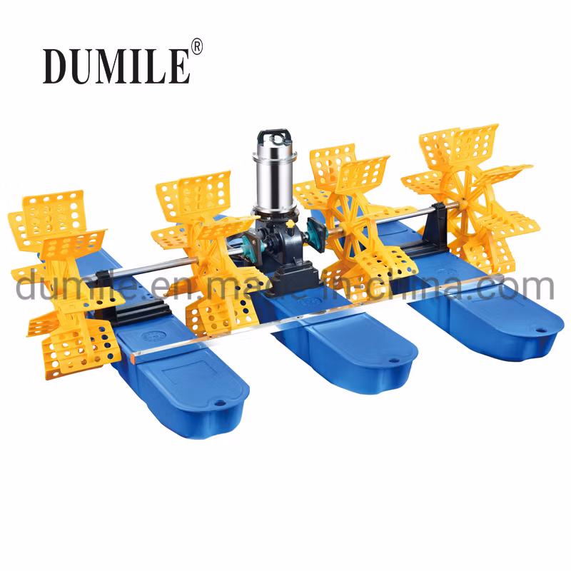 Discount 2/4 Impeller Aquaculture Machine SS304 50Hz/60Hz 1HP/2HP Paddle Wheel Aerator for Fish Pond Oxygen