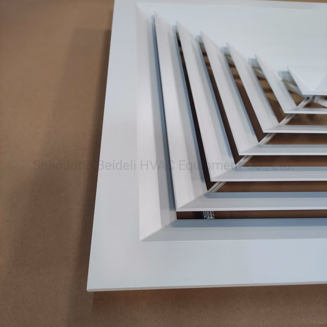 Aluminum Ceiling HVAC 4 Way Supply Air Diffuser Conditioning Square Ceiling Air Diffusers