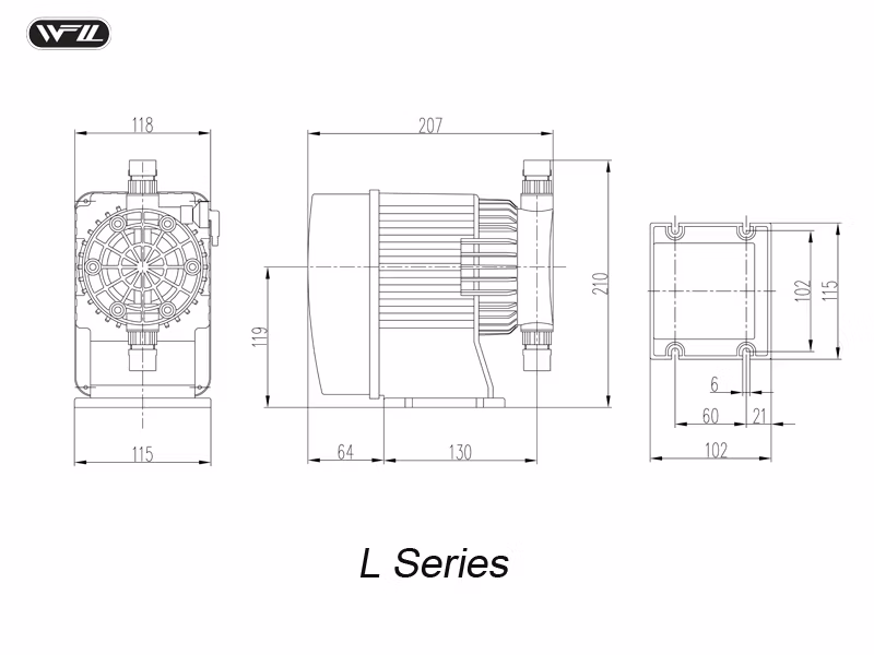 Automatic pH Small Chemical Dosing Pump for Water Treatment Plant Pulse Signal Control