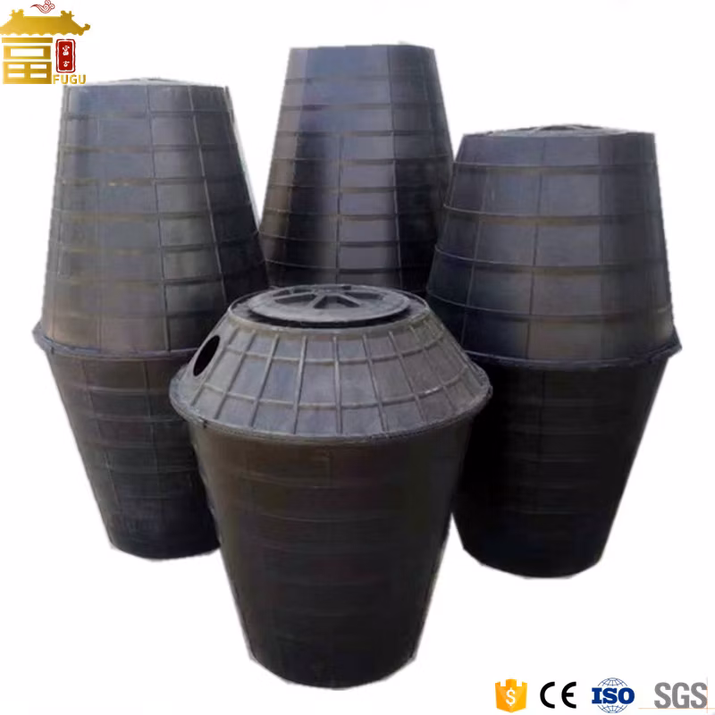 Double Hopper Two Urns Vertical Standing Septic Tank for Sewage Water Treating System