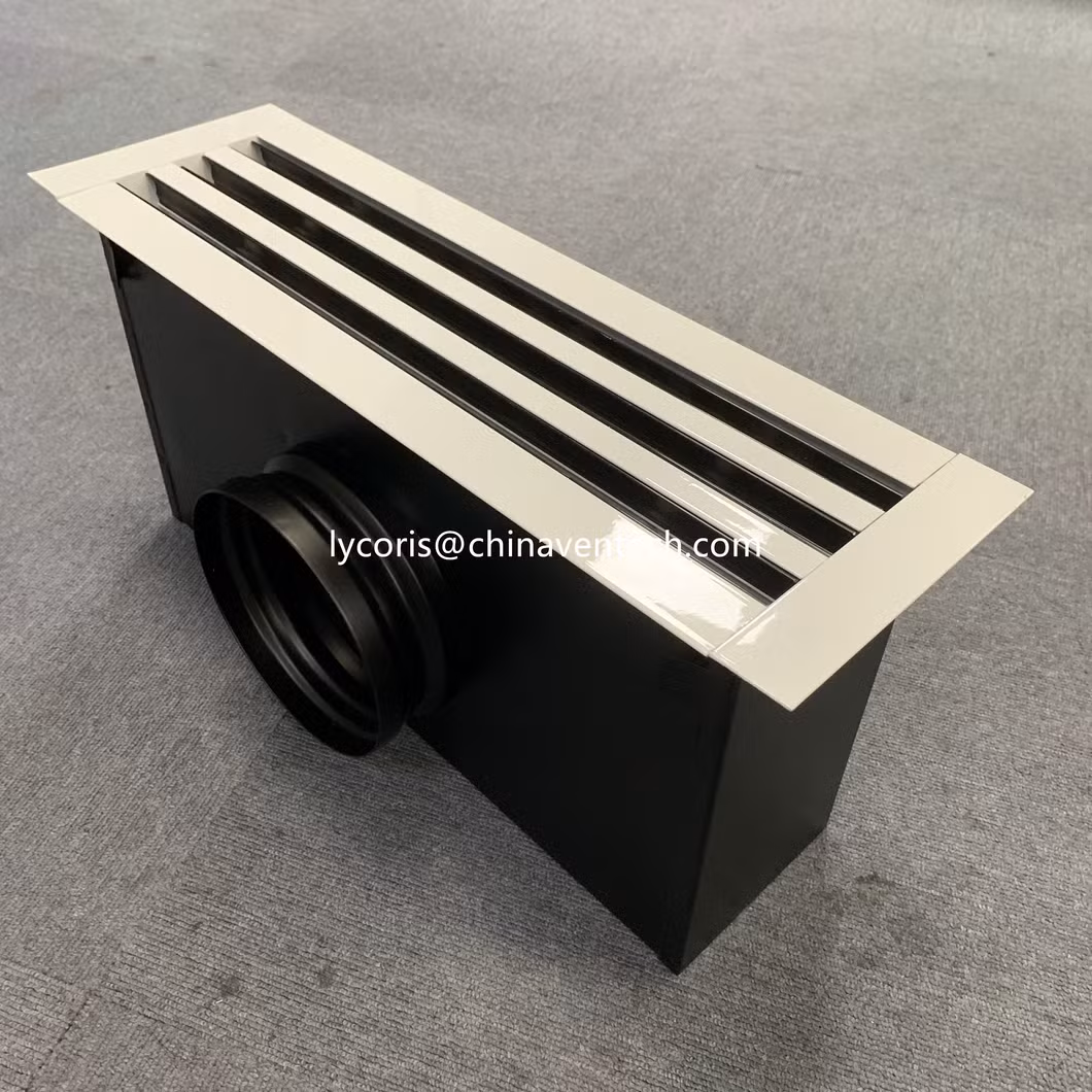 Aluminum Ceiling Air Diffuser Linear Slot Diffuser with Adaptor Dia. 200