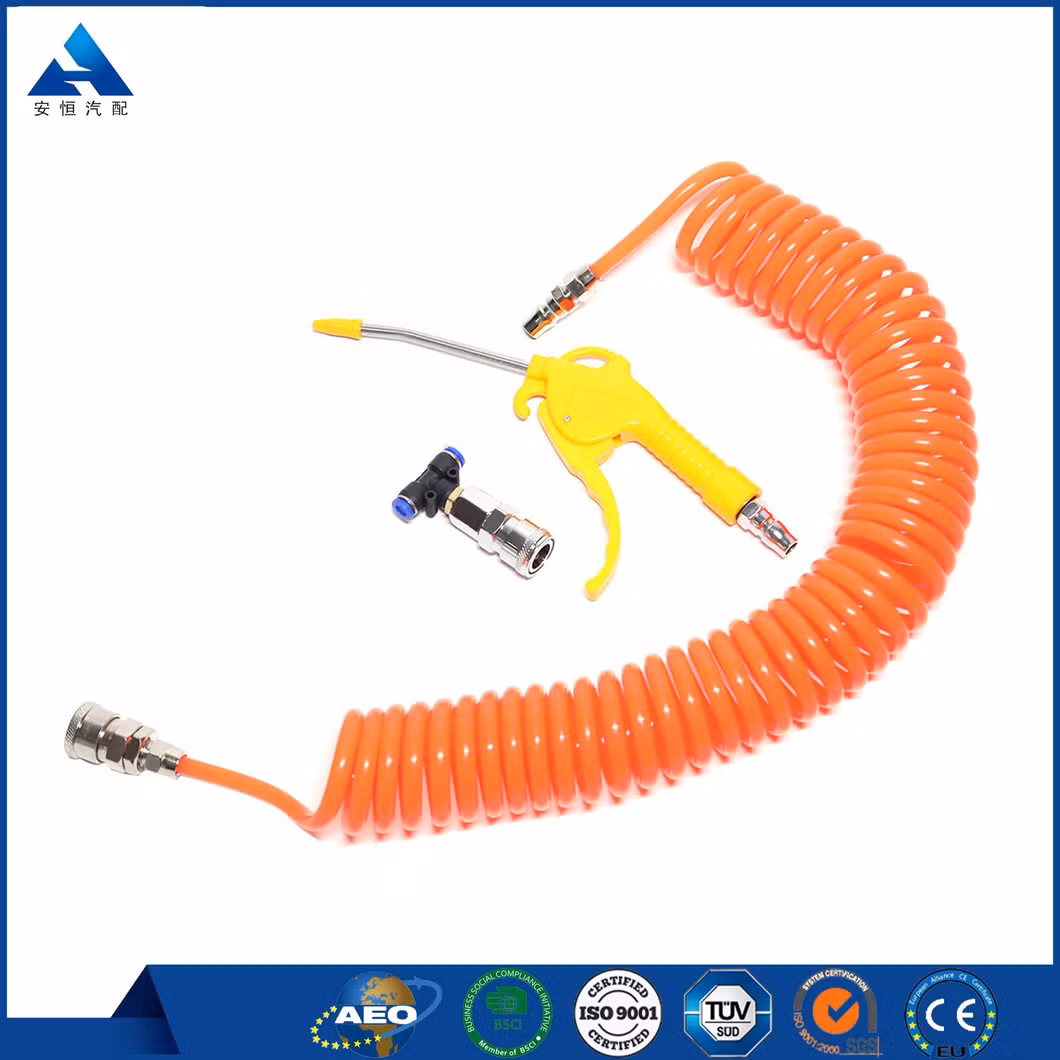 Spring PU Tube with Air Duster Spray Gun Spiral Hose Truck Dust Blower Clean Nozzle Blow Tool Kit Global Hot Sell