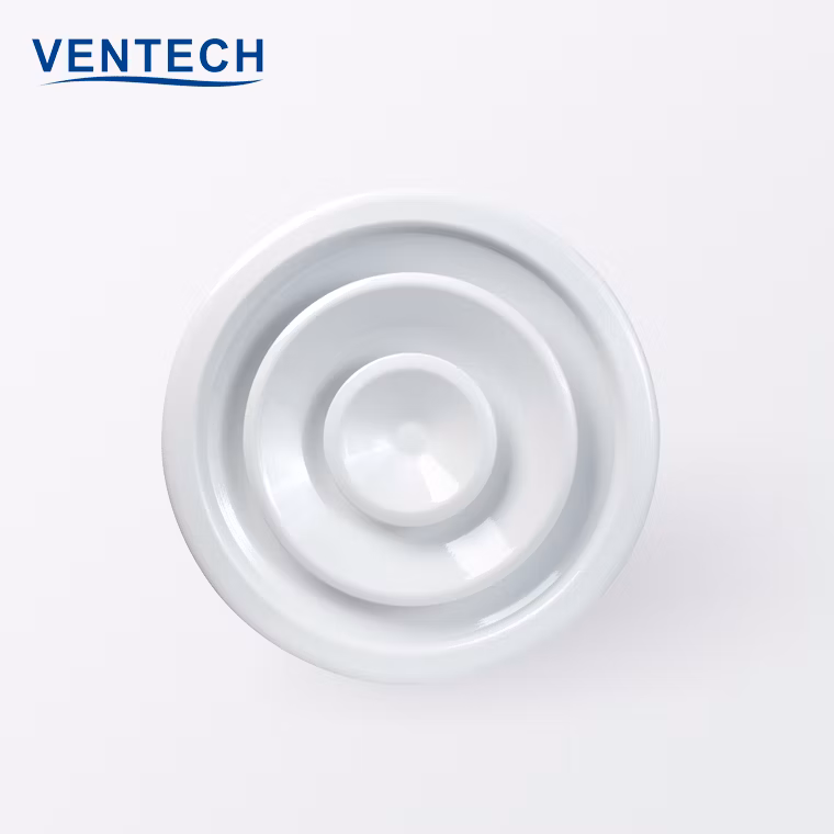 Ventilation Aluminum High Capacity Volume Ceiling Supply Round Air Diffuser with Damper