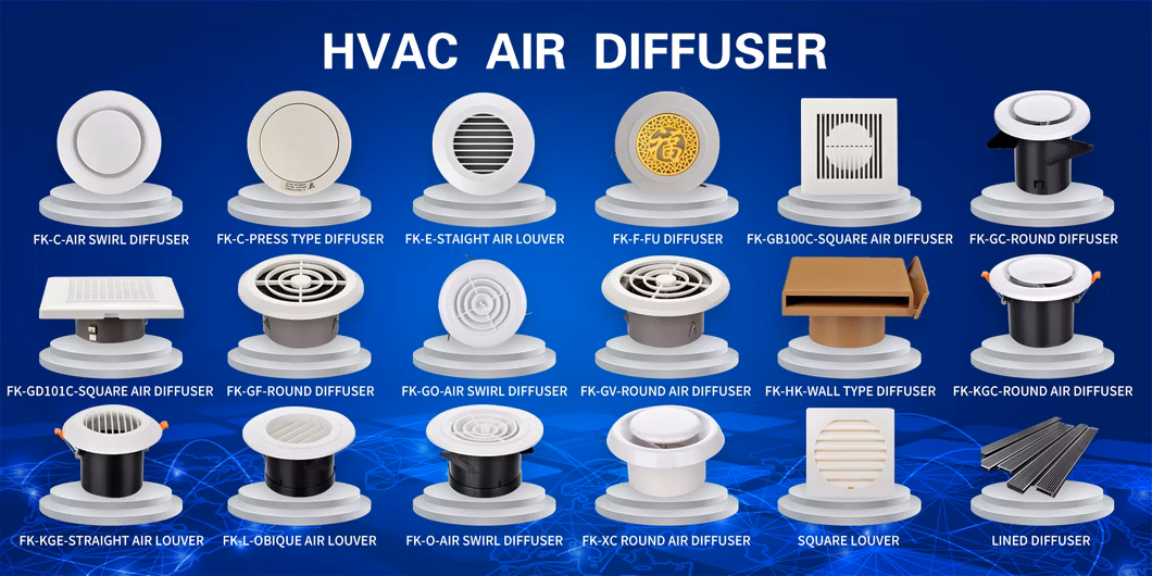 Square Ceiling Removable Core Air Diffuser Square Air Grille Diffuser