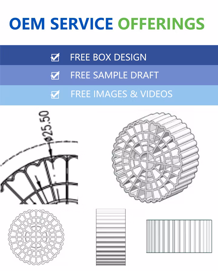 Low Energy Consumption Bio Filter Media Mbbr for Aquaponic Factory