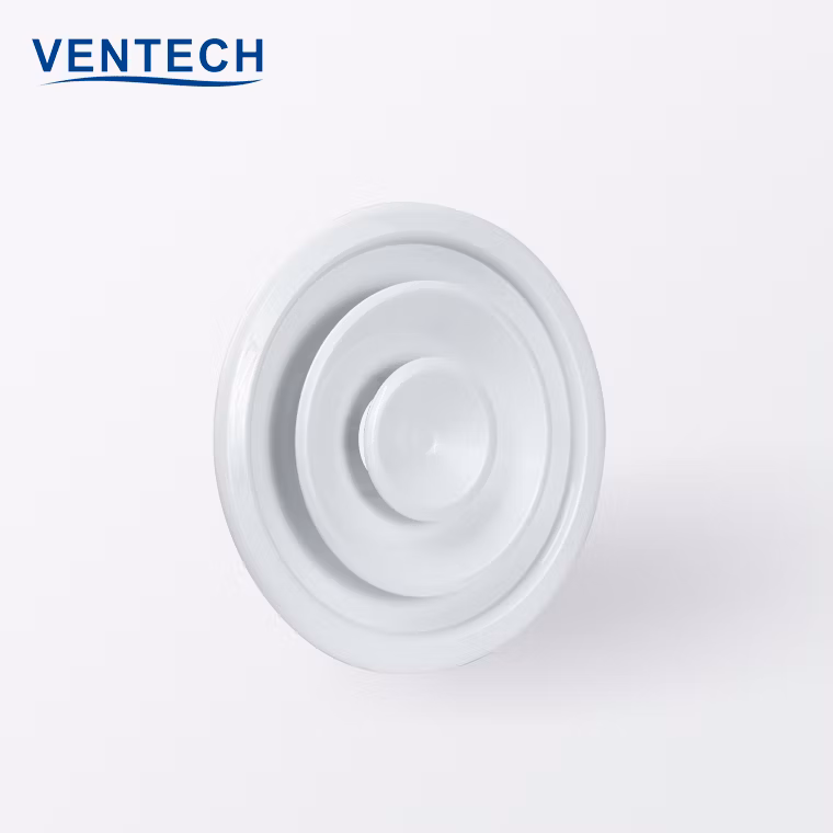 Ventilation Aluminum High Capacity Volume Ceiling Supply Round Air Diffuser with Damper