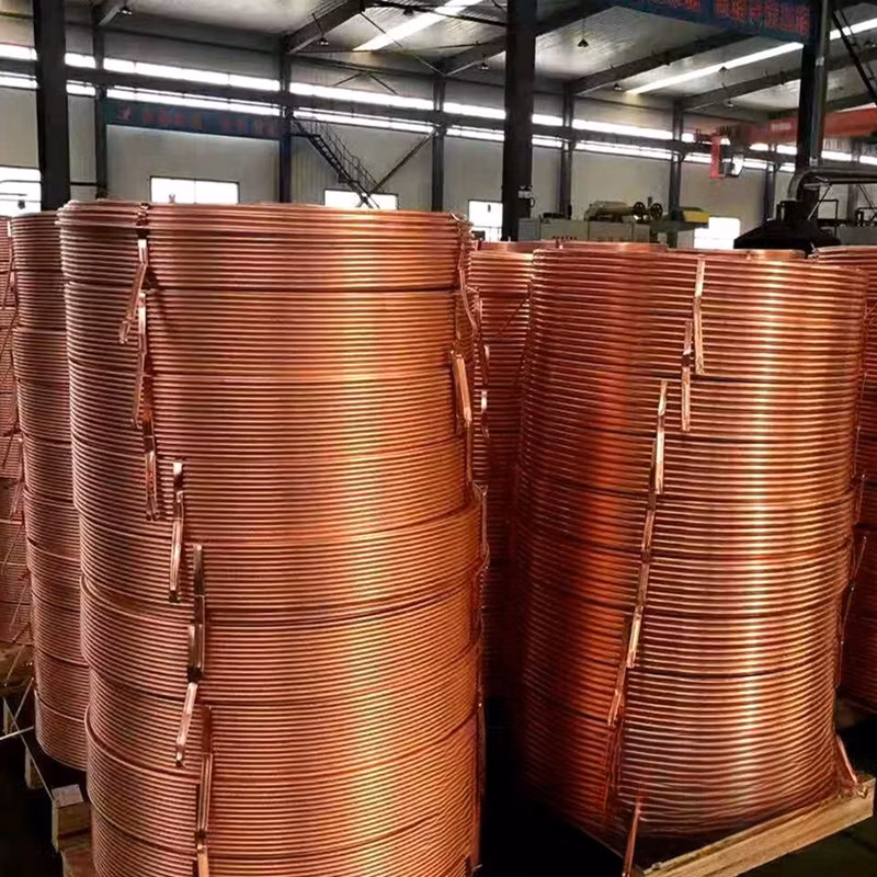 Copper Coiled Pipe for Air Condition Conduct Electricity and Heat Semi-Hard Cw004A Cw006A Cw008A Cw023A Cw024A Cw021A Purple Brass Pure Copper Coiled Tube