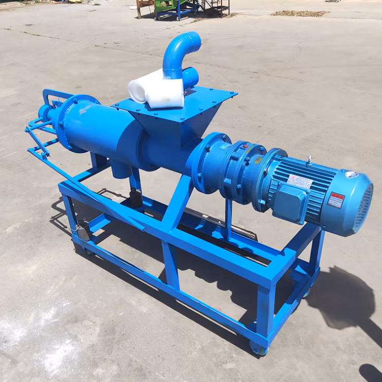 Animal Manure Dewatering Machine Screw Press Cow Manure Dewater Machine Dehydration Solid-Liquid Separator Manure Dryer Machine Manure Solid Liquid Separator