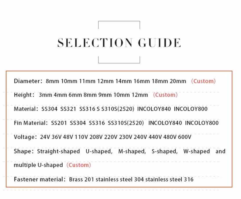 Finned Heater Air Heating Tube with Fin Strip Tubular Heater