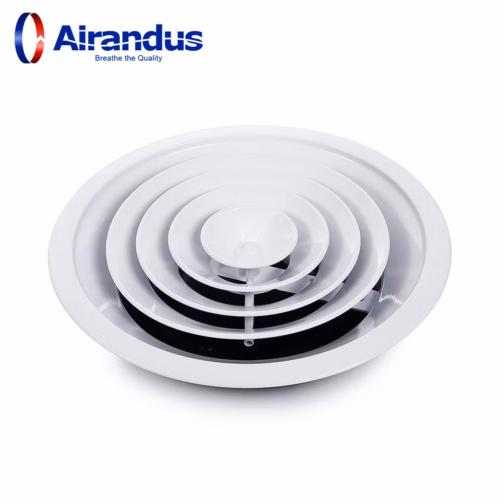 Factory Price Air Duct Ventilation Air Valve Vent Grille Round Ceiling Diffuser for HVAC System