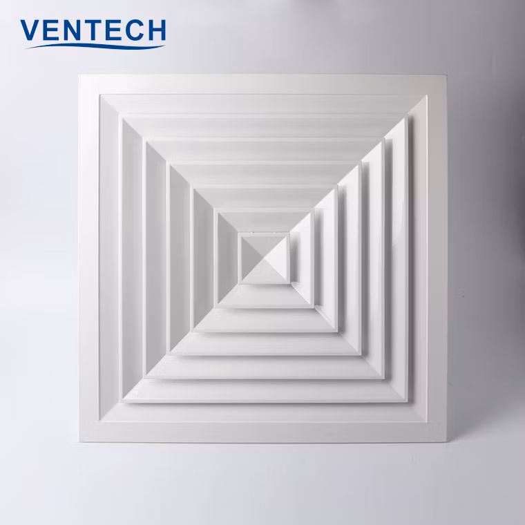 HVAC Return Air Ceiling Aluminum Diffuser Tube Type Square Ventilation Diffuser