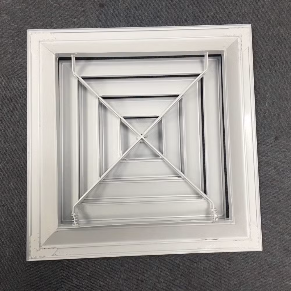 HVAC Air Outlets 4 Way Air Vent Ceiling Square Diffusers