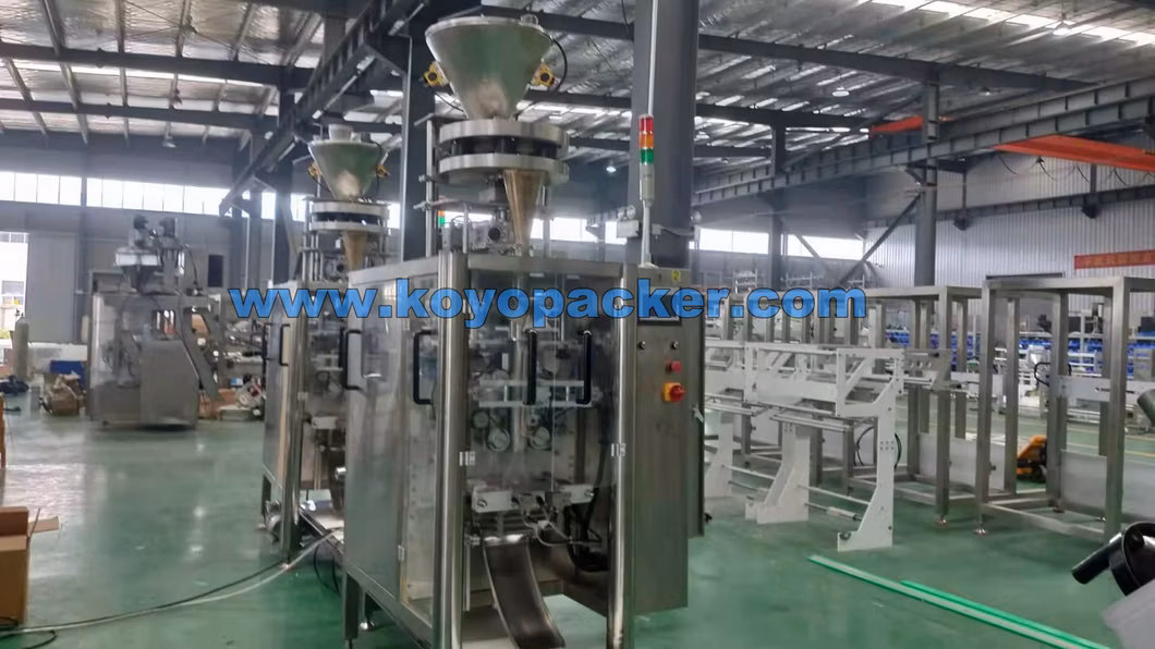 Automatic Salt Packing Machine Dosing by Volumetric Cup Filler, Stainless Steel, Salt Sugar Rice Granule Food Pepper Tea Filling Sealing Packaging