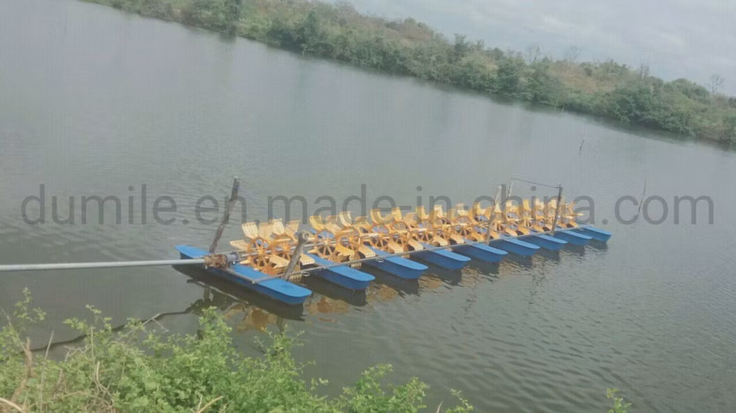 Powerful 12/16 Impellers Changfa Diesel Engine Long Arm Paddle Wheel Aerator for Seawater Freshwater Oxygen Transfer