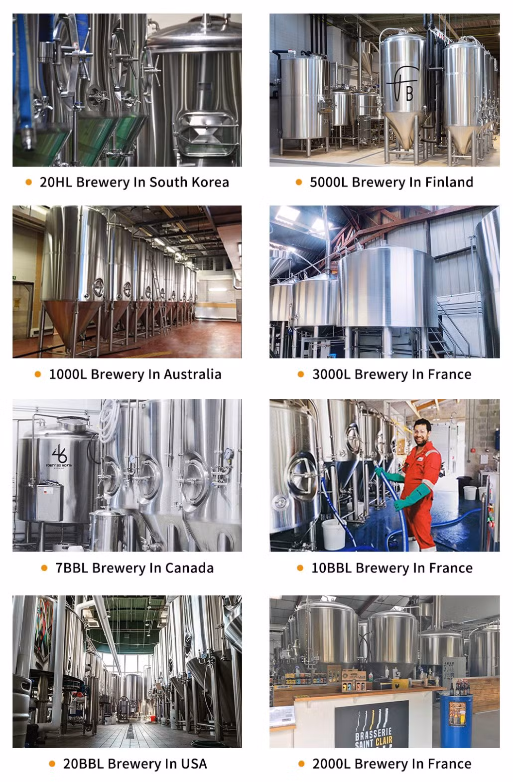 3000L 2-Vessel Full Automatic Controlled Direct Fire Heating Beer Brewing Equipment