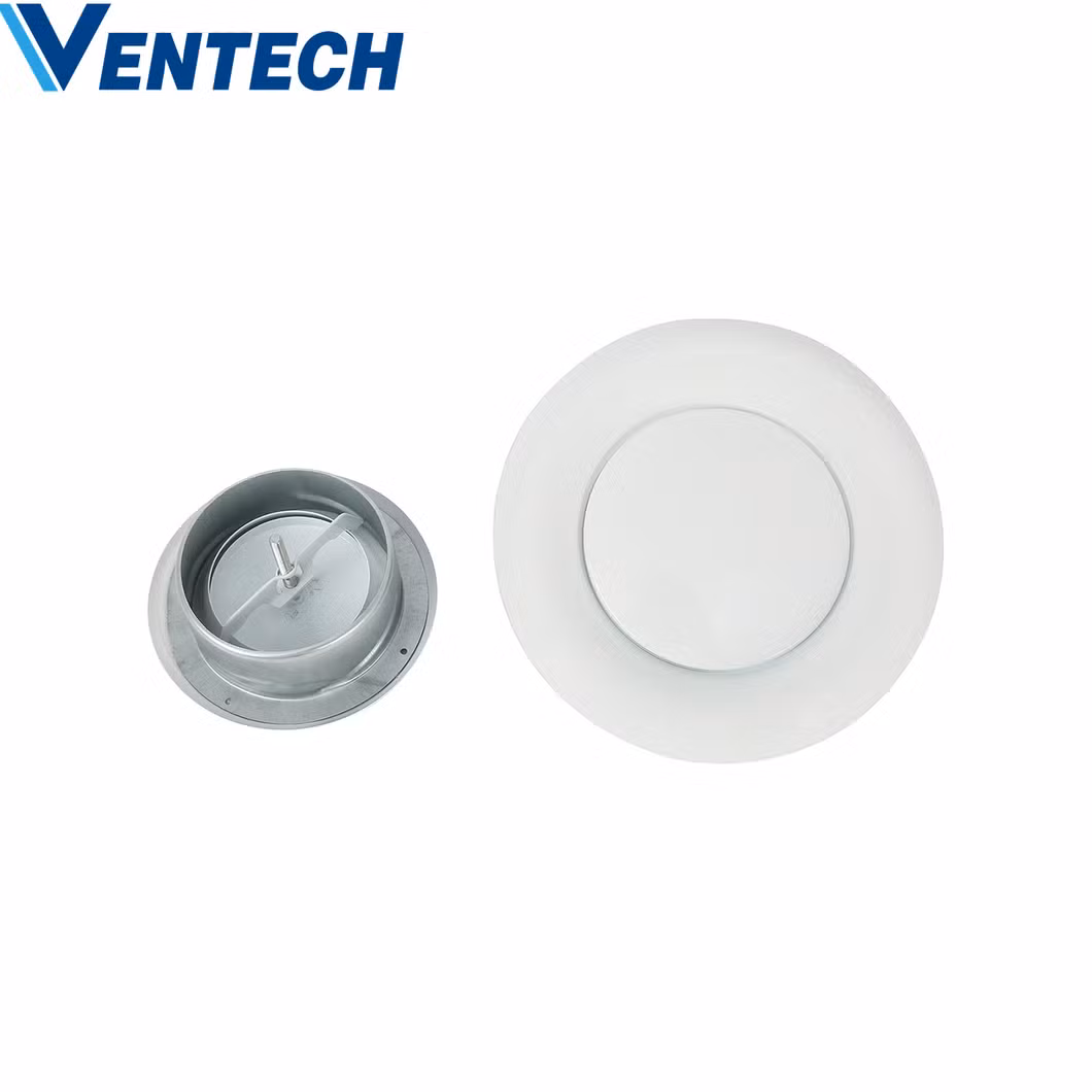 Metal Disc Valve Round Shape Exhaust Air Disc Valve Ceiling Diffuser