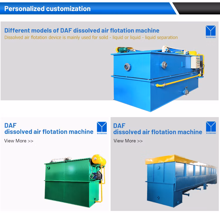 Water Purifier System Daf Dissolved Air Flotation Machine for Sewage Water Treatment