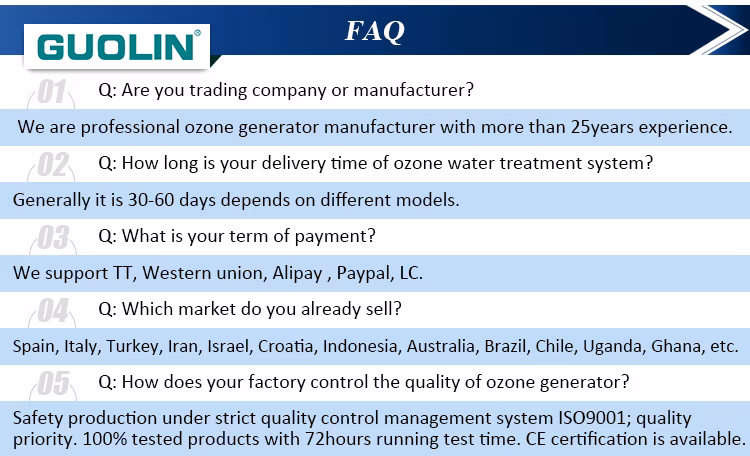 1kg Aquaculture Ozone Generator Machine for Industrial Water Treatment Project