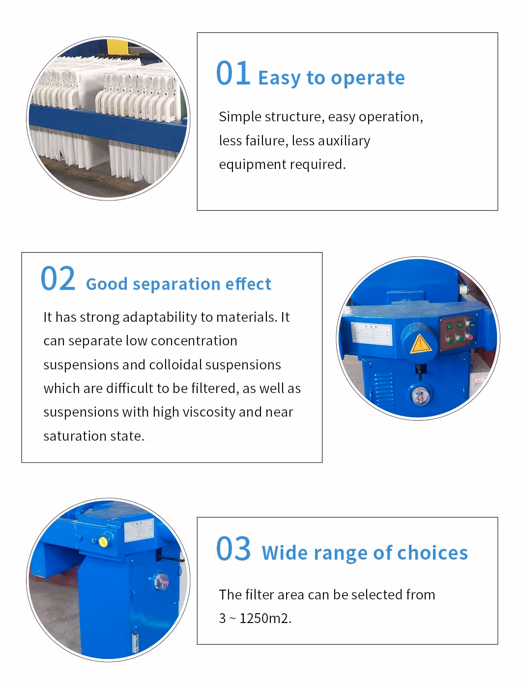 Automatic Sewage Treatment Equipment Plate and Frame Filter Press