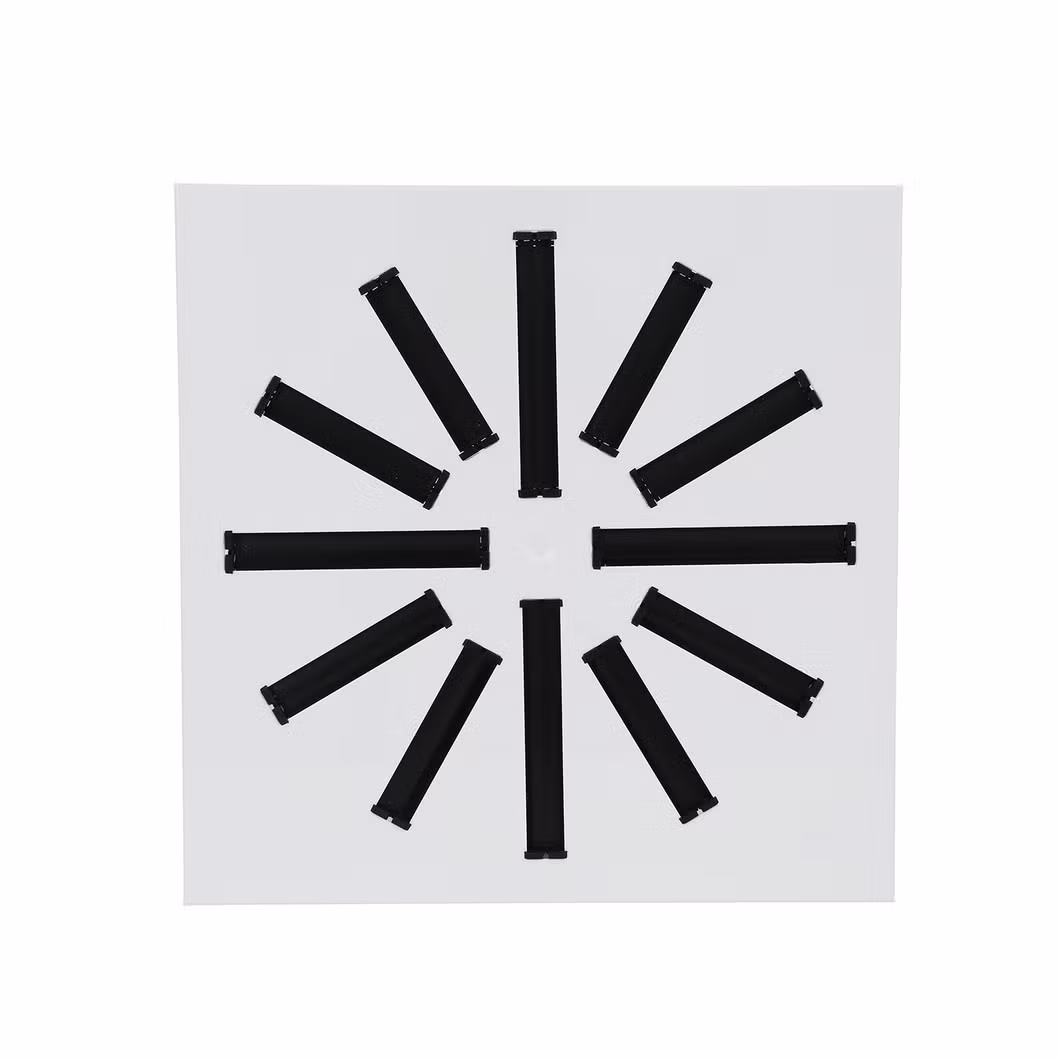 4 Way Ceiling Iron Ventilation System Square Diffuser Air Adjustable Swirl Diffuser