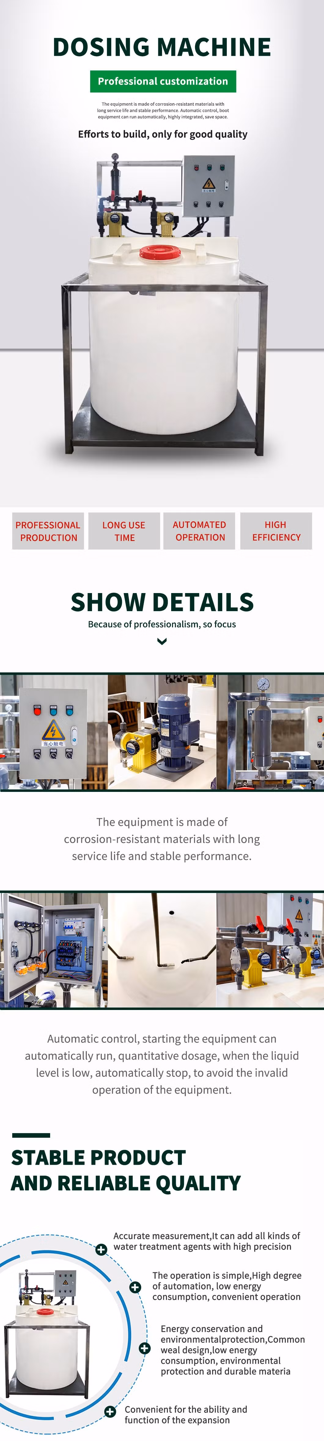 Automatic Chlorine Dosing System Chemical Mixing Machine with Dosing Pump for Wastewater Treatment