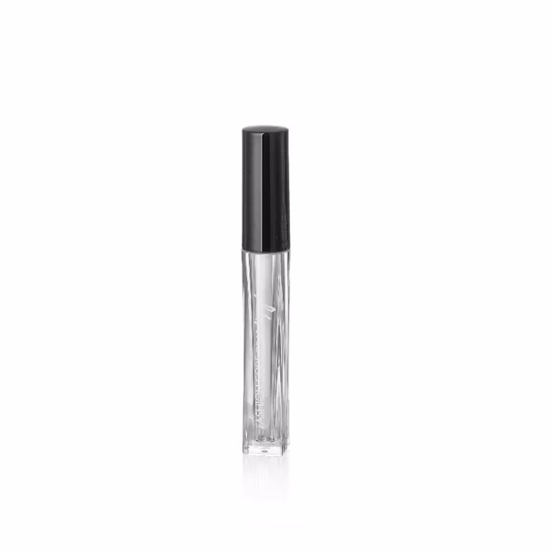 Private label Empty Elegant Plastic Double Walled Air Tight Lip Gloss Tube Lip Butter Balm Tube Lip Plumper Tube with Wand Brush