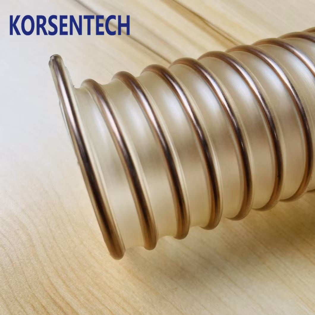 Food Grade PU Tubes Reinforced with Steel, Can Deliver Food, Medicine, Powder, Air