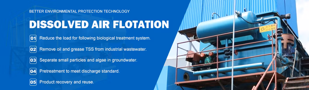 Daf System Oil Separator Dissolved Air Flotation Machine/ Pharmaceutical Industrial Water Filter