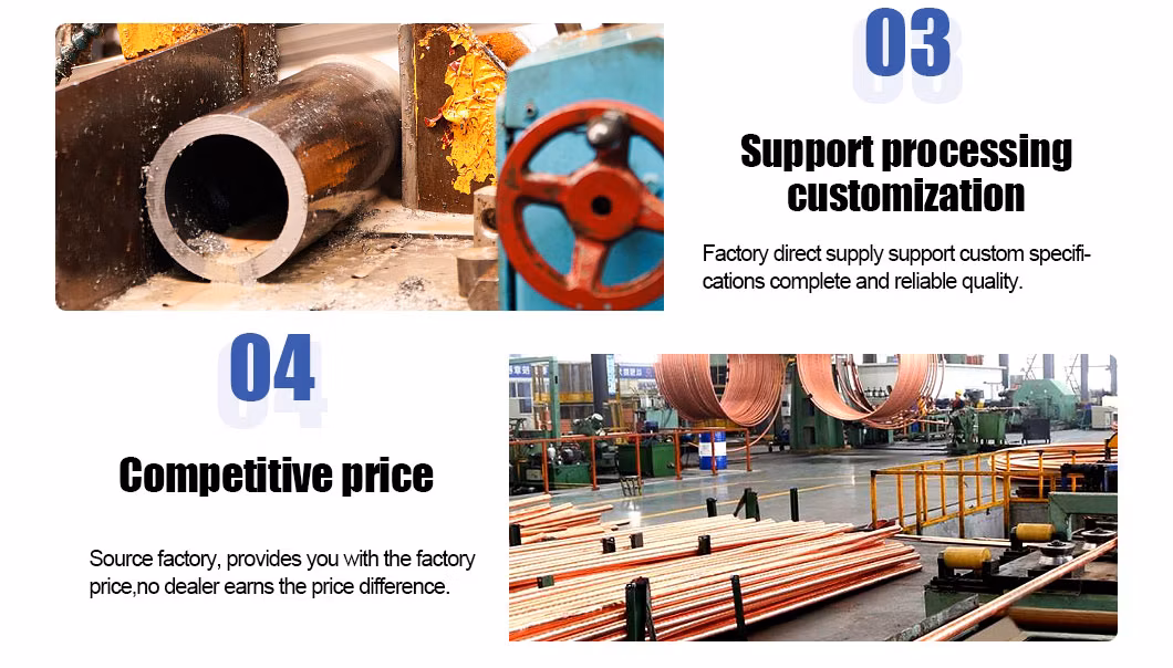High Quality Copper Tube Factory Low Price Pure Copper Tube/Seamless Copper Tube for Air Condition