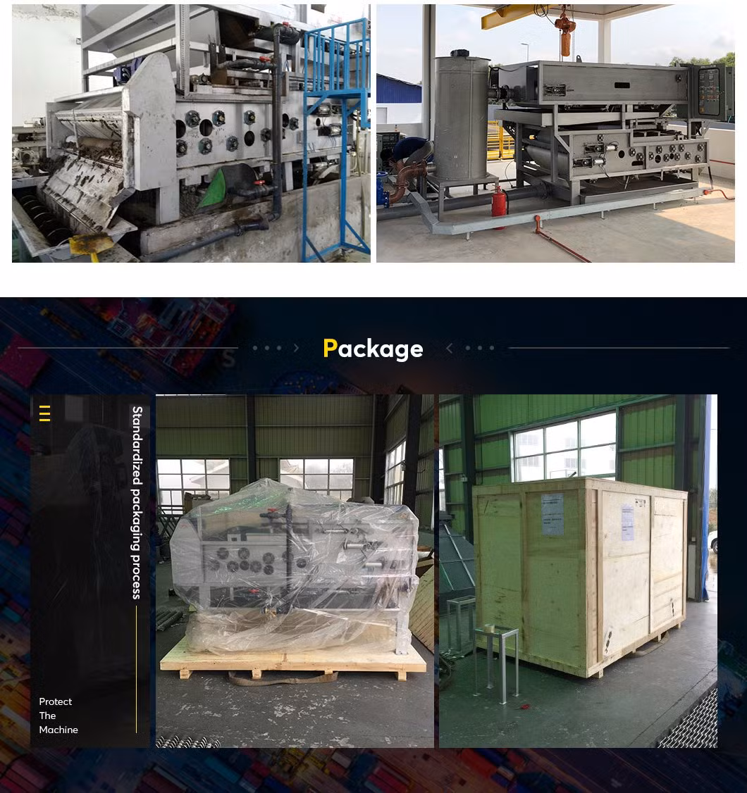 Integrated Wastewater Management Sludge Dewatering Automat Belt Vacuum Filter Press Machine