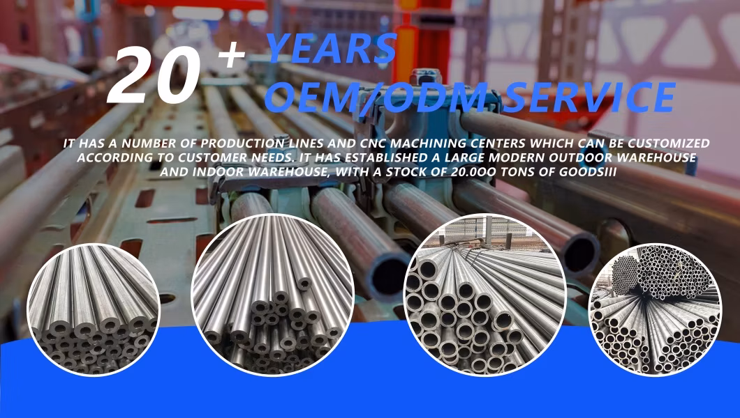 Standard Precision Actuators Circular Duct Aluminum Alloy Round Tube Air Cylinder Aluminum Pipe Honed Tube
