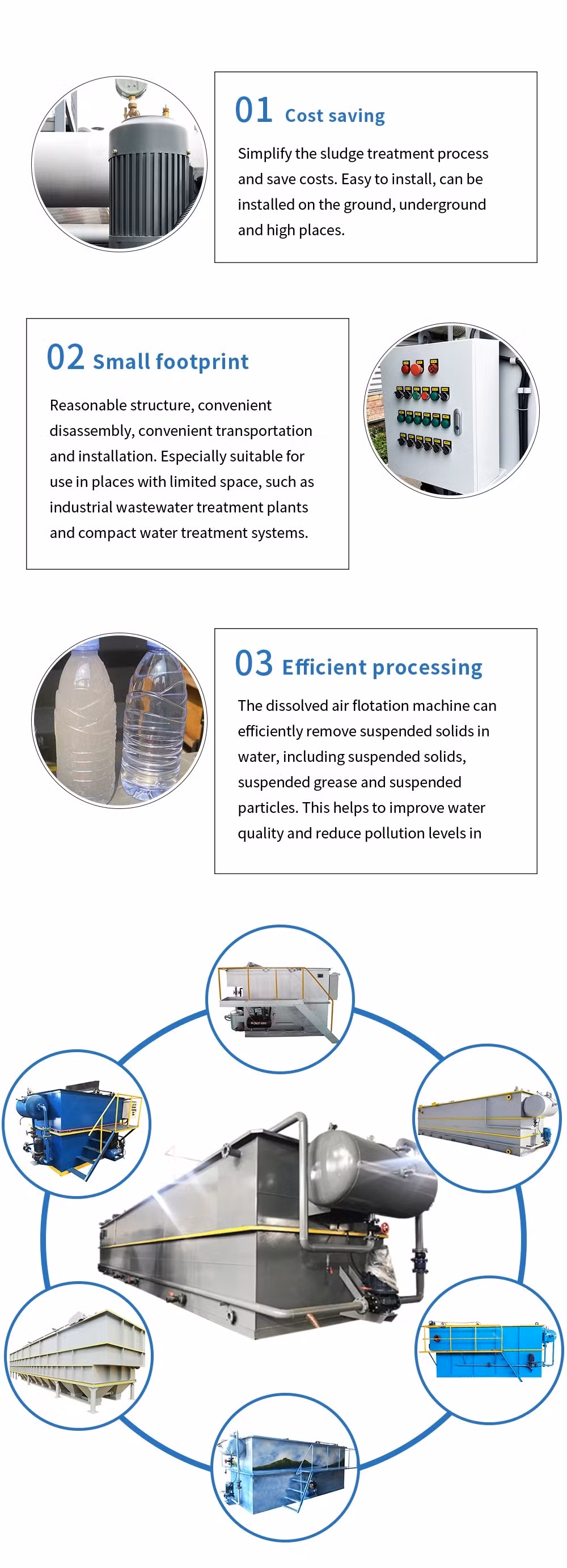Second Hand New Solid and Liquard Separator Processor Dissolved Air Flotation for Wastewater