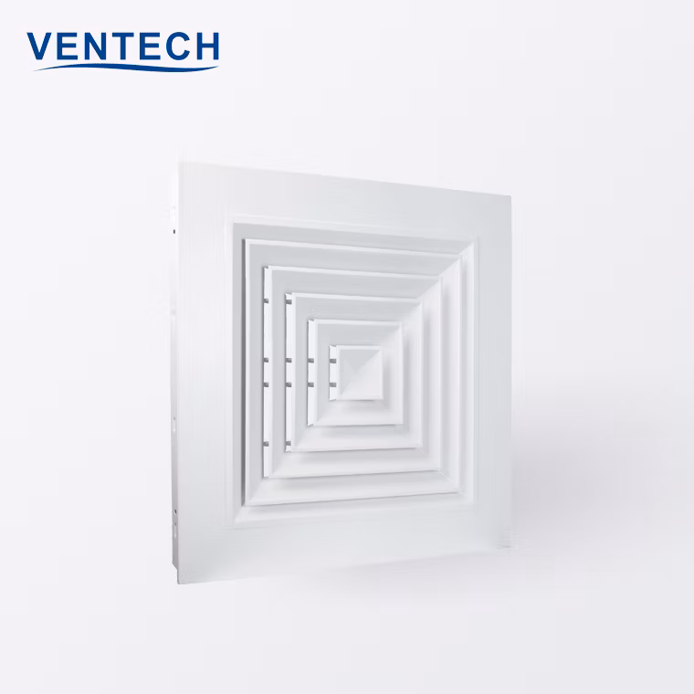 HVAC Return Air Ceiling Aluminum Diffuser Tube Type Square Ventilation Diffuser