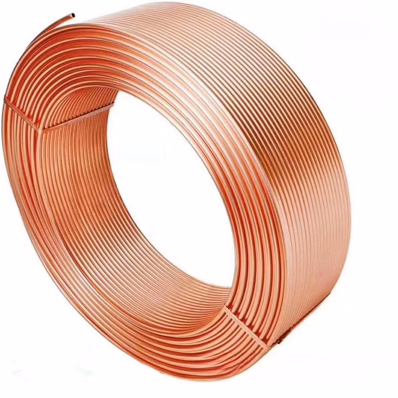 Copper Coiled Tube Air Condition C10100 C10200 C10300 C10400 C10500 C10700 C10800 Conduct Electricity and Heat Semi-Hard Purple Brass Pure Copper Coiled Pipe
