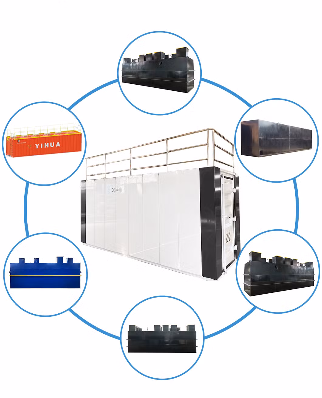 Mbbr Integrated Compact Industrial Sewage Treatment Plant Containerized Waste Water Treatment Plant