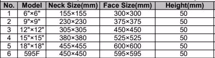 Aluminum Ceiling HVAC 4 Way Supply Air Diffuser Conditioning Square Ceiling Air Diffusers