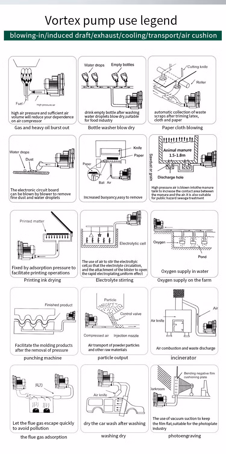 Industrial Adsorption 3kw High-Pressure Vortex Cyclone Machine for Aquaculture