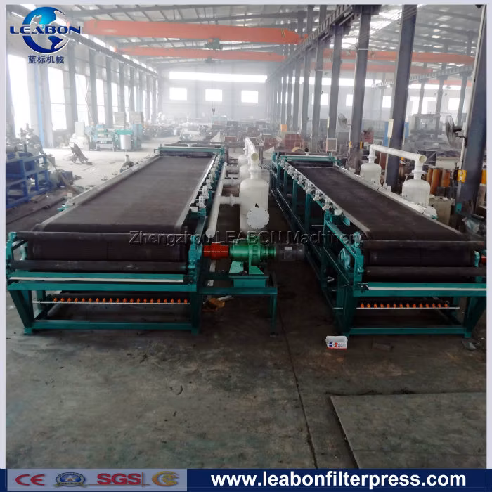 High Efficiency Dzu Series Rubber Belt Type Vacuum Filter Press with Competitive Price
