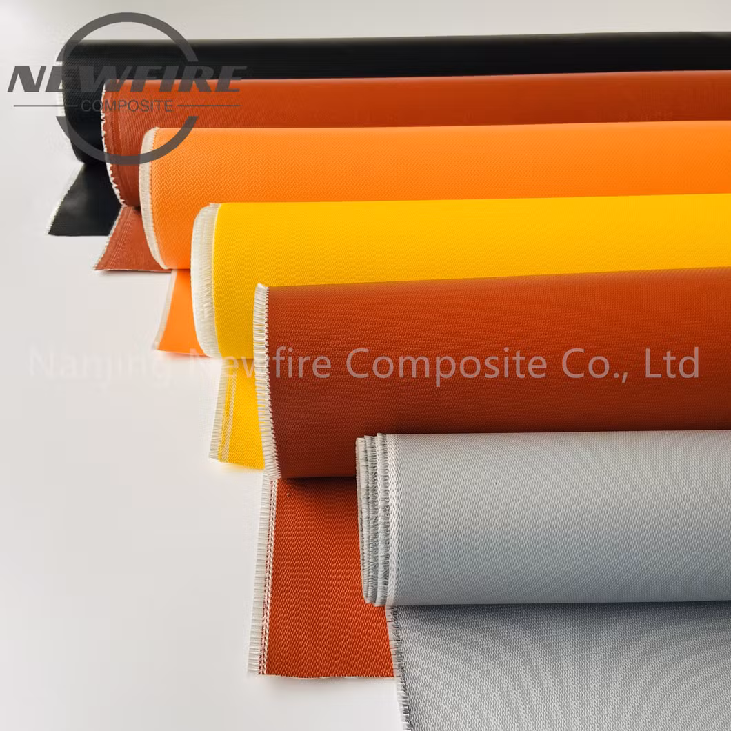 1mm High Quality High Silica Fiberglass Fire Resistant Waterproof Silicone Fiber Material Fireproof Fabric Silicone Coated Glass Fiber Fabric Silicone Fabric