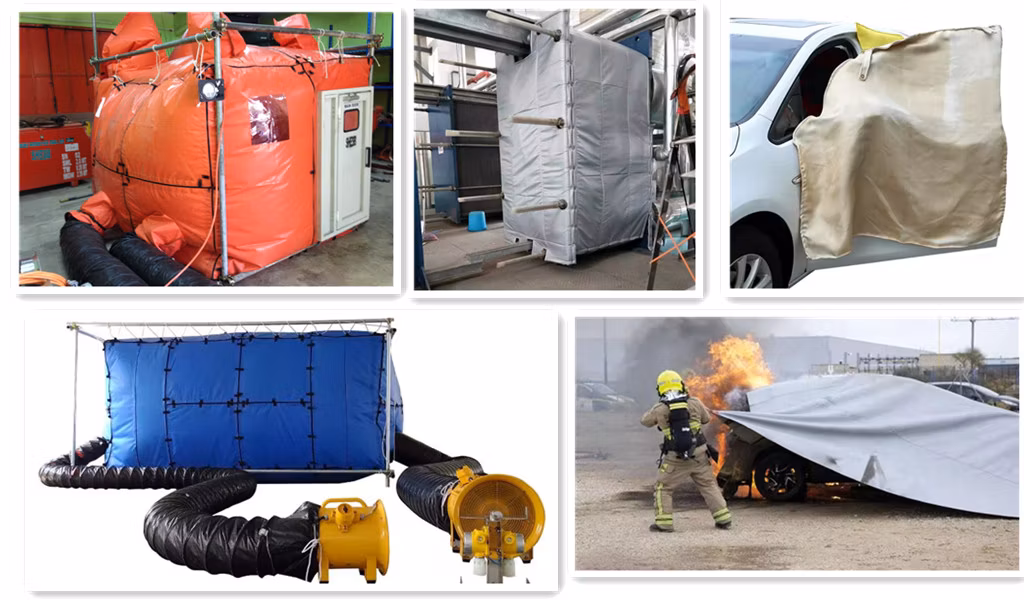 New Fire One Side Silicone Rubber Coated 1.5mm Fiberglass Fabric Flame-Retarded Heat Temperature Resistant Glass Fibre Cloth